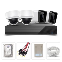Picture of TVT 4CH DVR 4 Cameras  Accessories Combo